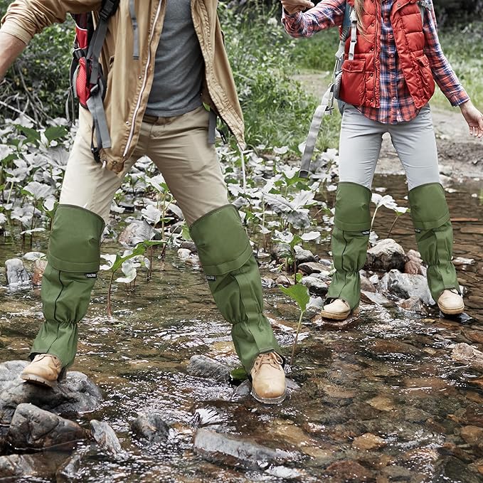 MDSTOP Adjustable Leg Gaiters, Waterproof Leg Guards for Men & Women, Snow Boot Gaiters, Lawn Care Leg Protection, for Hunting, Hiking, Fishing, Skiing, Climbing, Garden and Farm Working