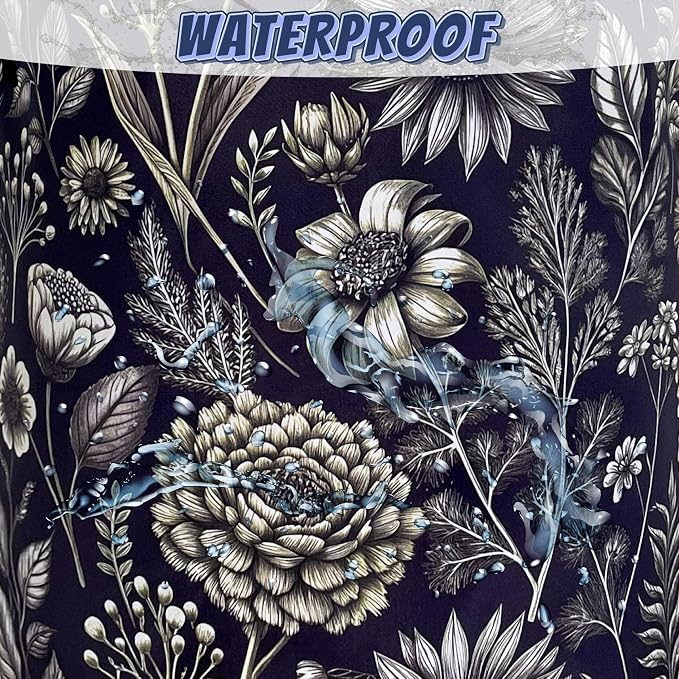 Vintage Floral Flowers Laundry Hamper Foldable Oxford Cloth Cute Laundry Basket With Handle Portable Clothes Storage Organizer Basket 18.9"x16.5" Storage Bag For Laundry Room/Bathroom/Bedroom