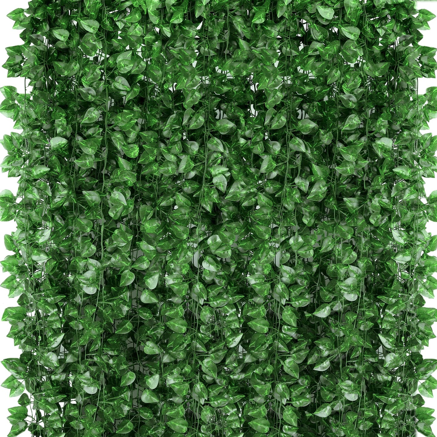 ZYIGYI 360 Feet 48 Pack Fake Greenery Hanging Garland, Ivy Leaf Plants, Vine Leaves, Fake Flowers Foliage for Bedroom Garden Wall Decor
