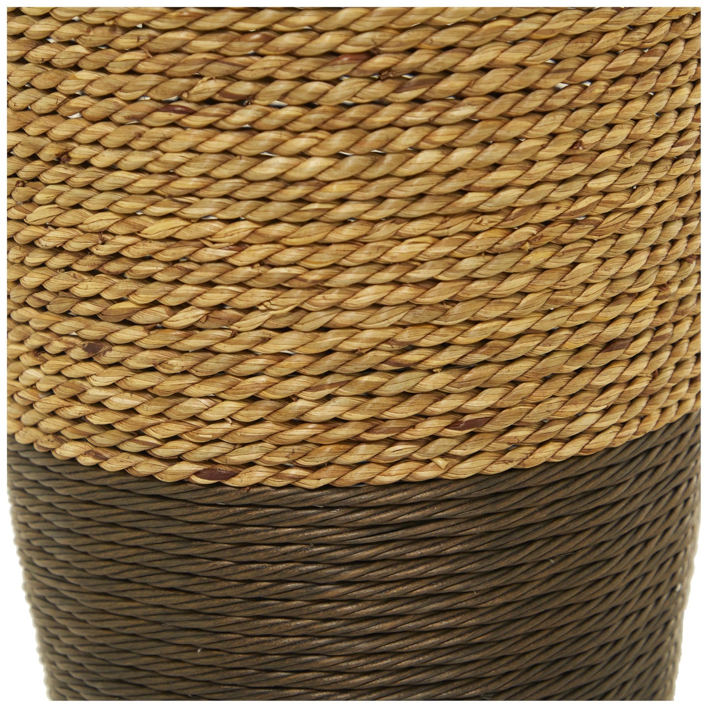Deco 79 Seagrass Handmade Decorative Vase Tall Woven Floor Centerpiece Vase, Vase for Home Decoration 10" x 10" x 28", Brown
