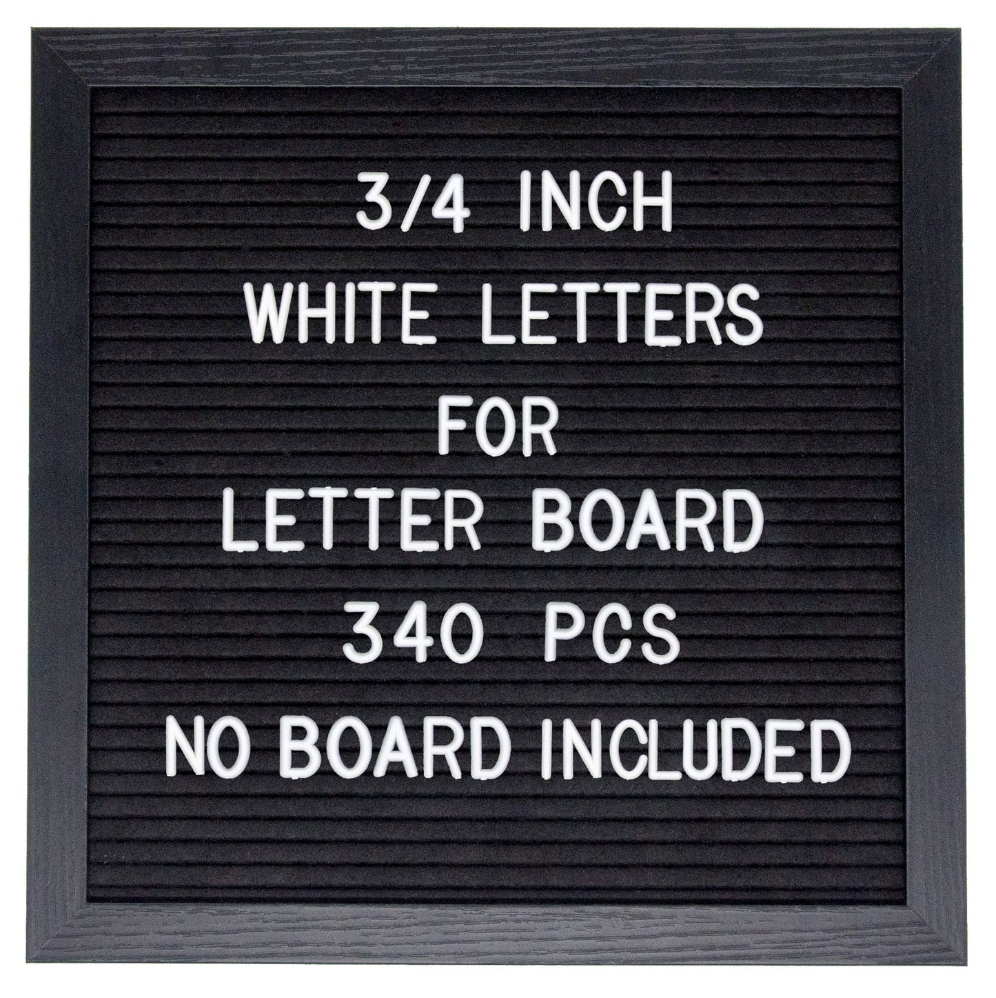 G GAMIT Pre-Cut 3/4 Inch White Letters for Felt Letter Board,340pcs plastic letters including Characters,Numbers,Symbols&Emoji for Message Board - (No Board Included)