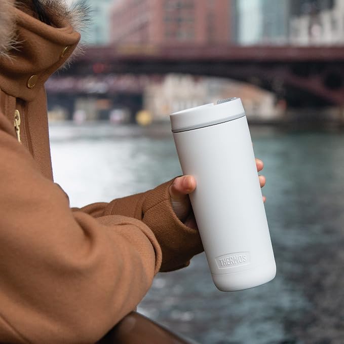 ALTA SERIES BY THERMOS Stainless Steel Tumbler 18 Ounce, Sleet White 18 Ounce, Sleet White