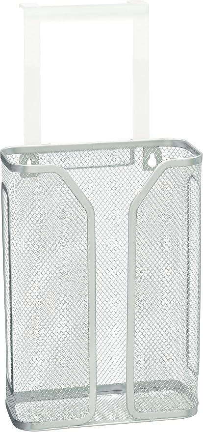 Deco Brothers Over The Cabinet Door Grocery Bag Holder, Silver