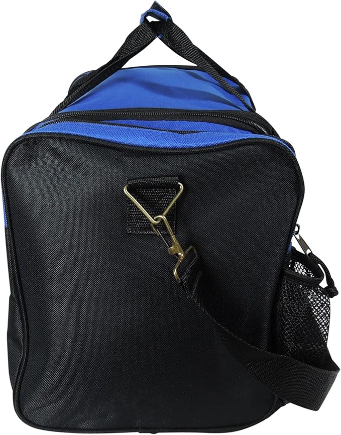 DALIX 17" Duffle Bag Dual Front Mesh Pockets (Black Gold Gray Dark Green Navy Blue Maroon Royal Blue Orange Pink Purple Red White