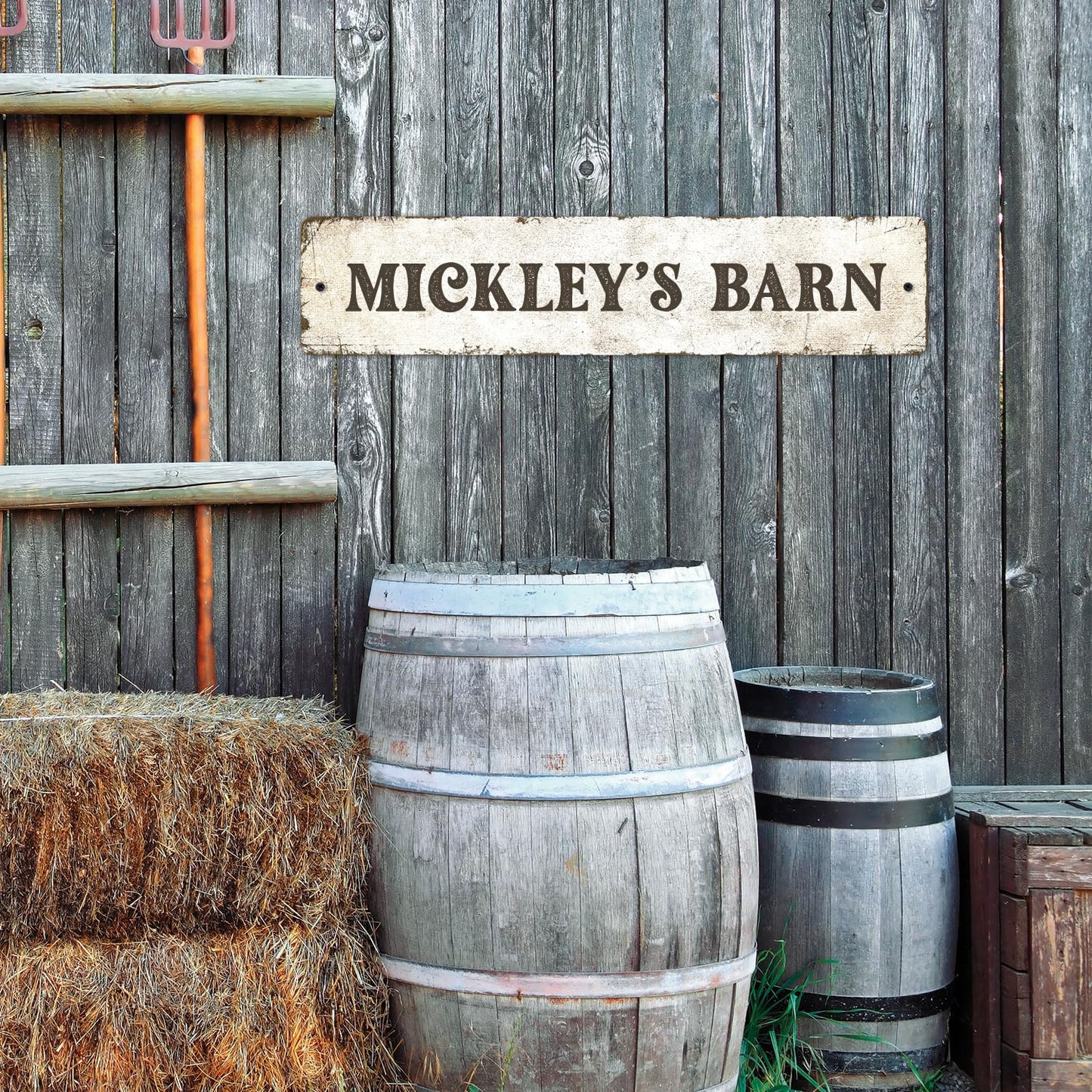 Rustic Custom Sign, Personalized Metal Signs, Gift for Him Men Dad, Man Cave, Indoor and Outdoor Use, 4x18 Inches, ACM, Fade Resistant, Made in the USA