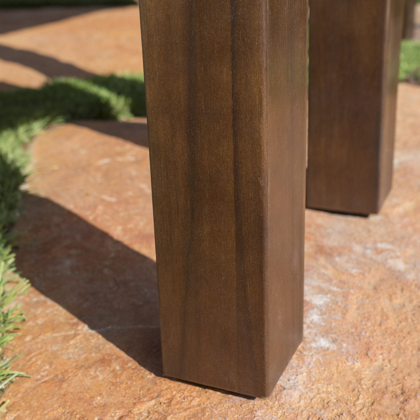 Christopher Knight Home Manila Outdoor Acacia Wood Picnic Set, Dark Brown