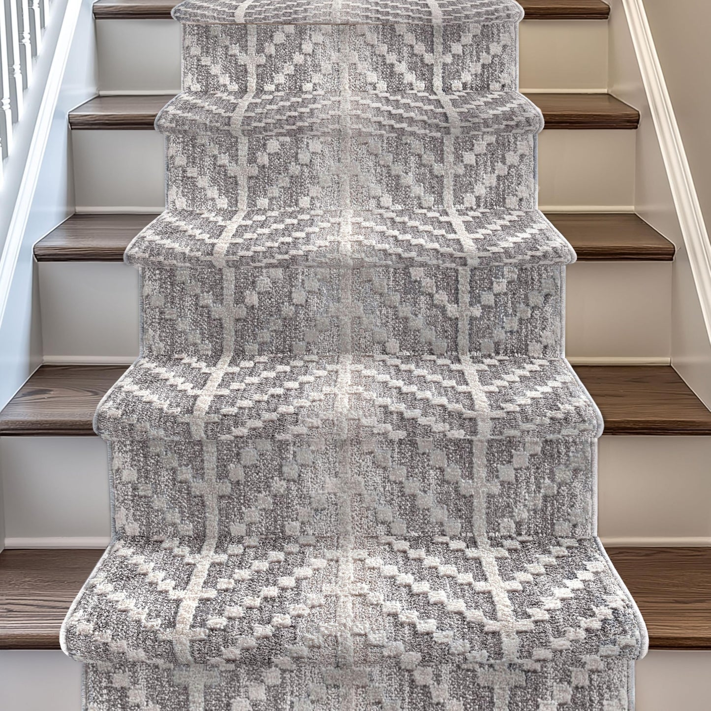Well Woven Custom Size Hallway & Stair Runner- Harlow Rhodes Taupe 31 Inches Wide x 2 Feet Long Runner (31" x 2') Runner Rug - Contemporary Design, Ultra-Soft, Easy-Clean
