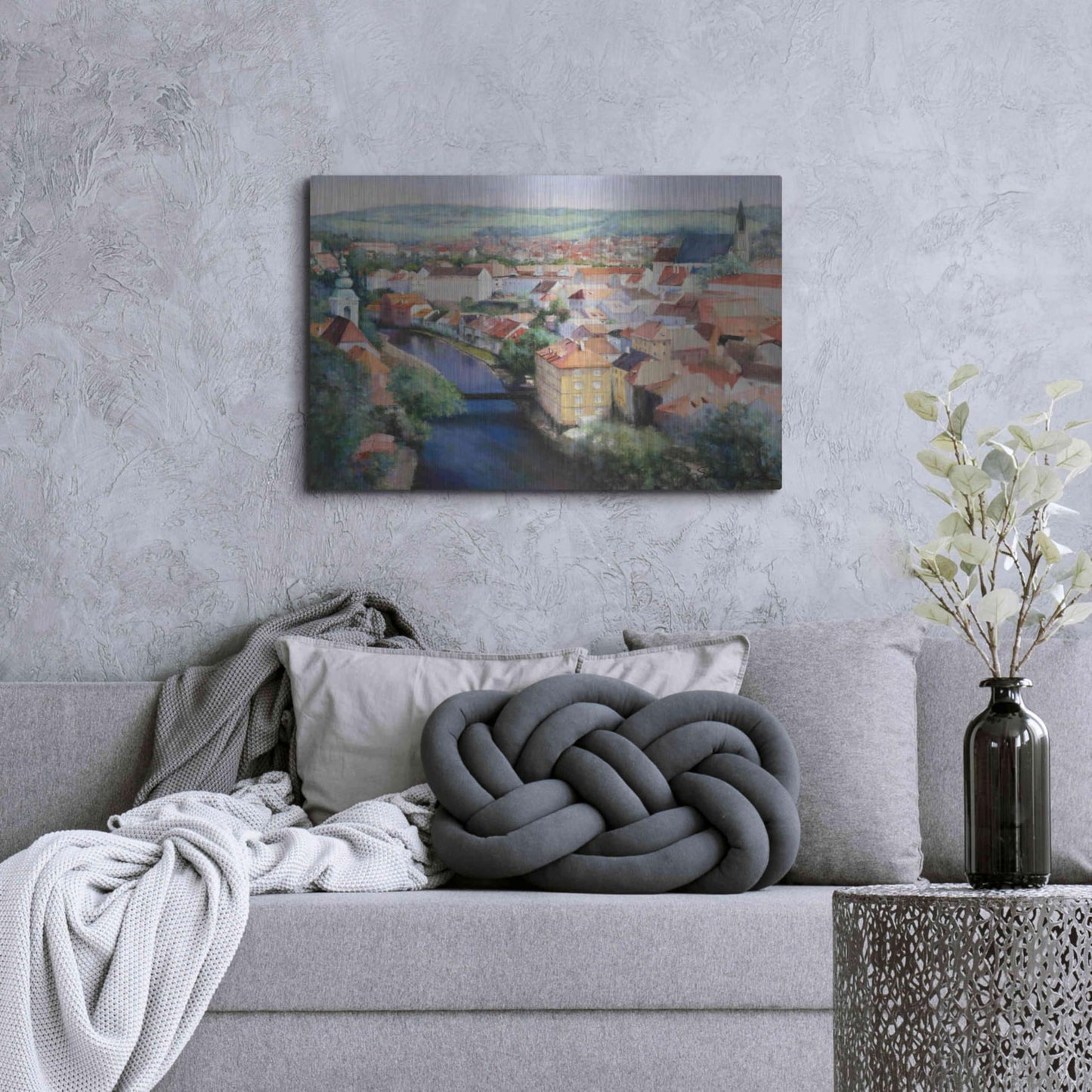 Luxe Metal Art 'Mosaic' by Esther Engelman, Metal Wall Art, 36"x24"