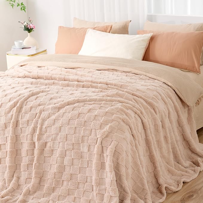 Zyrah Super Soft Throws for Couch Fleece Throw Blanket Lightweight Decorative Fuzzy Cozy Blankets for Sofa Chair Bed (B-Brown, Twin(60"x80"))