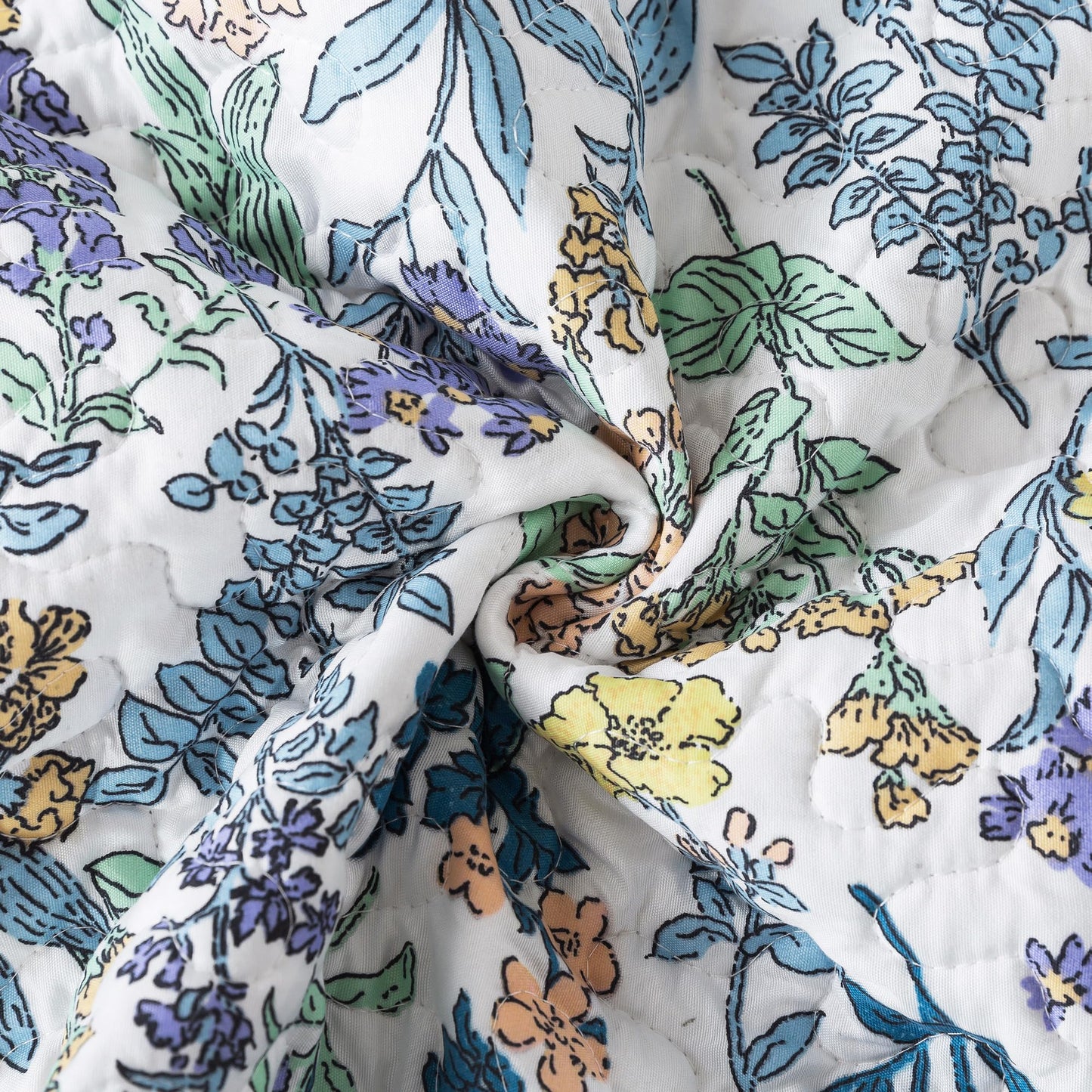 HoneiLife Quilt Sets Queen Size - Floral Quilt 3-Piece,Botanical Bedspreads Wildflower Coverlets for Queen Bed,Microfiber Bed Cover, Queen Quilt Bedding Set All Season Quilts-Variety
