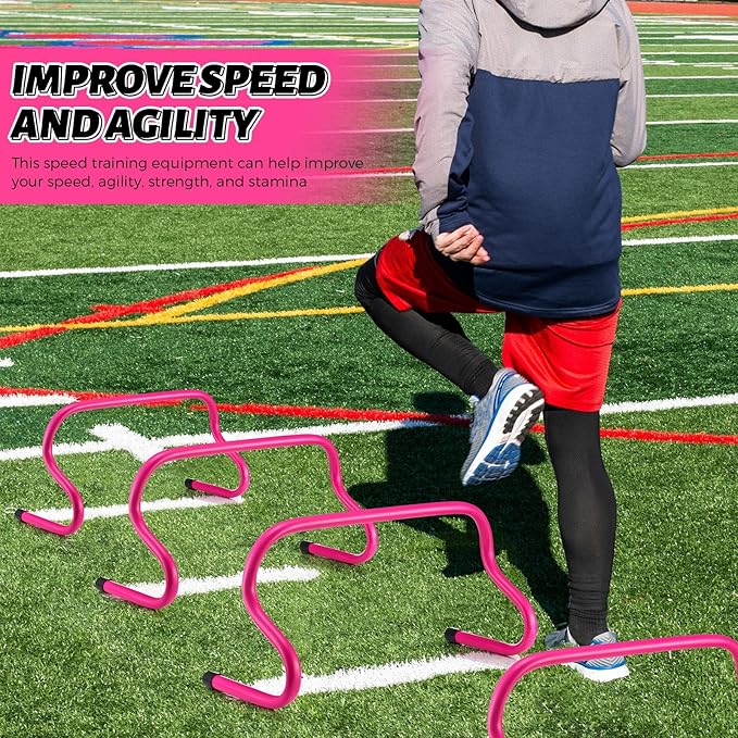 Wettarn 12 Pcs 9" Speed Training Agility Hurdles for Athletes Reliable Training Hurdle Plyometric and All Purpose Practice Equipment for Soccer Basketball Football