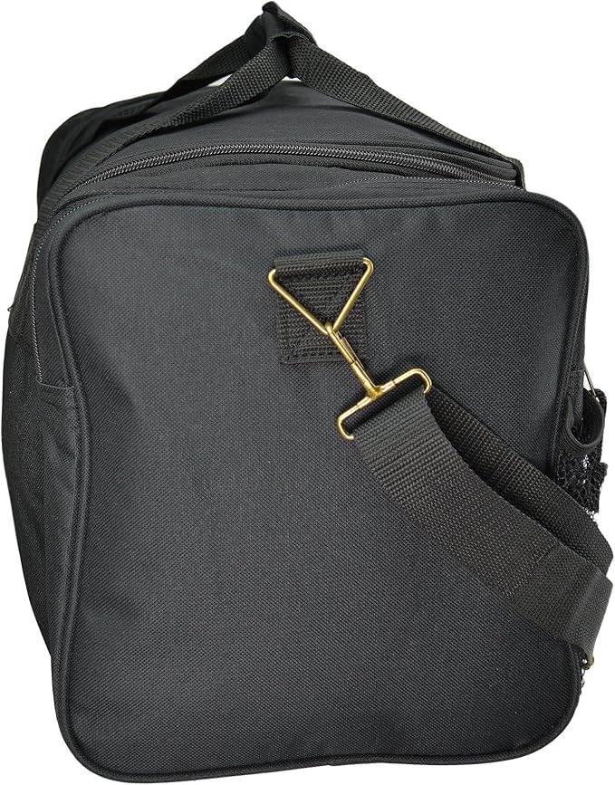 DALIX 17" Duffle Bag Dual Front Mesh Pockets (Black Gold Gray Dark Green Navy Blue Maroon Royal Blue Orange Pink Purple Red White