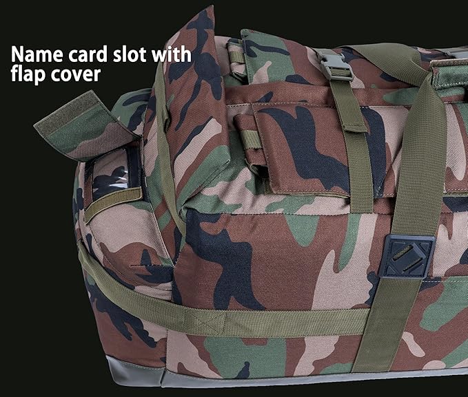 Large Military Duffle Bag Backpack Tactical Field Gear Equipment Duffel Bag Army Deployment Bag 85L