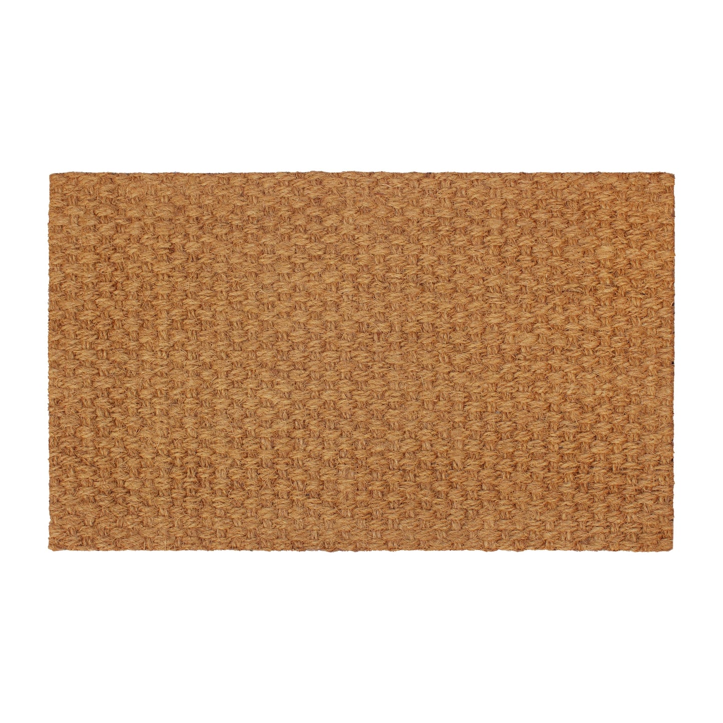 Woven Coir Doormat - Non Slip Heavy Duty Back Door Mat - Basketweave Dirt Trapping Welcome Mat - Easy Clean Durable Entryway Front Door High Traffic Indoor Outdoor Doormat - 17 x 30 - Natural