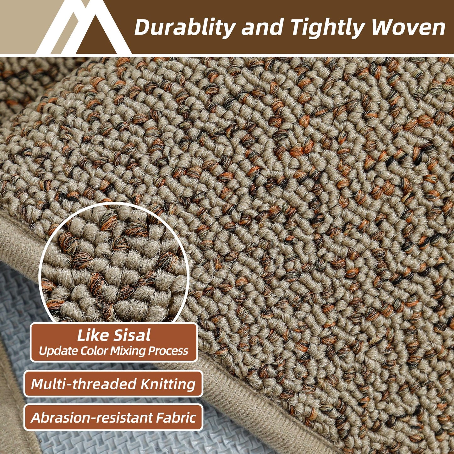 COSY HOMEER Door Mat 17" x 30" Non Slip Absorbent Entryway Rugs Dirt Trapper Doormats Washable Entrance Mats Low Pile Welcome Floor Mat for Front Back Door and Entry Mats,Taupe(Roll Packing)