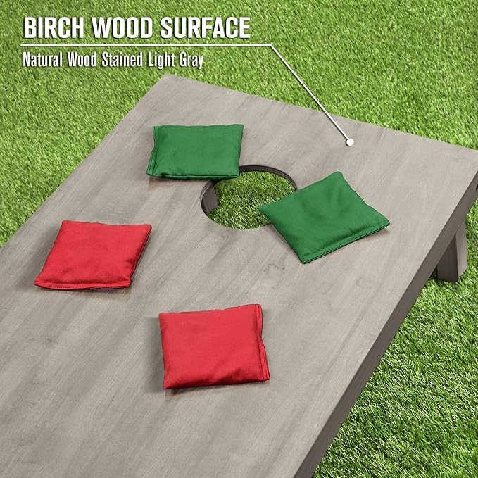 GoSports 4 ft x 2 ft Regulation Size Wooden Cornhole Boards Set - Includes Carrying Case and Bean Bags (Choose Your Colors) Over 100 Color Combinations