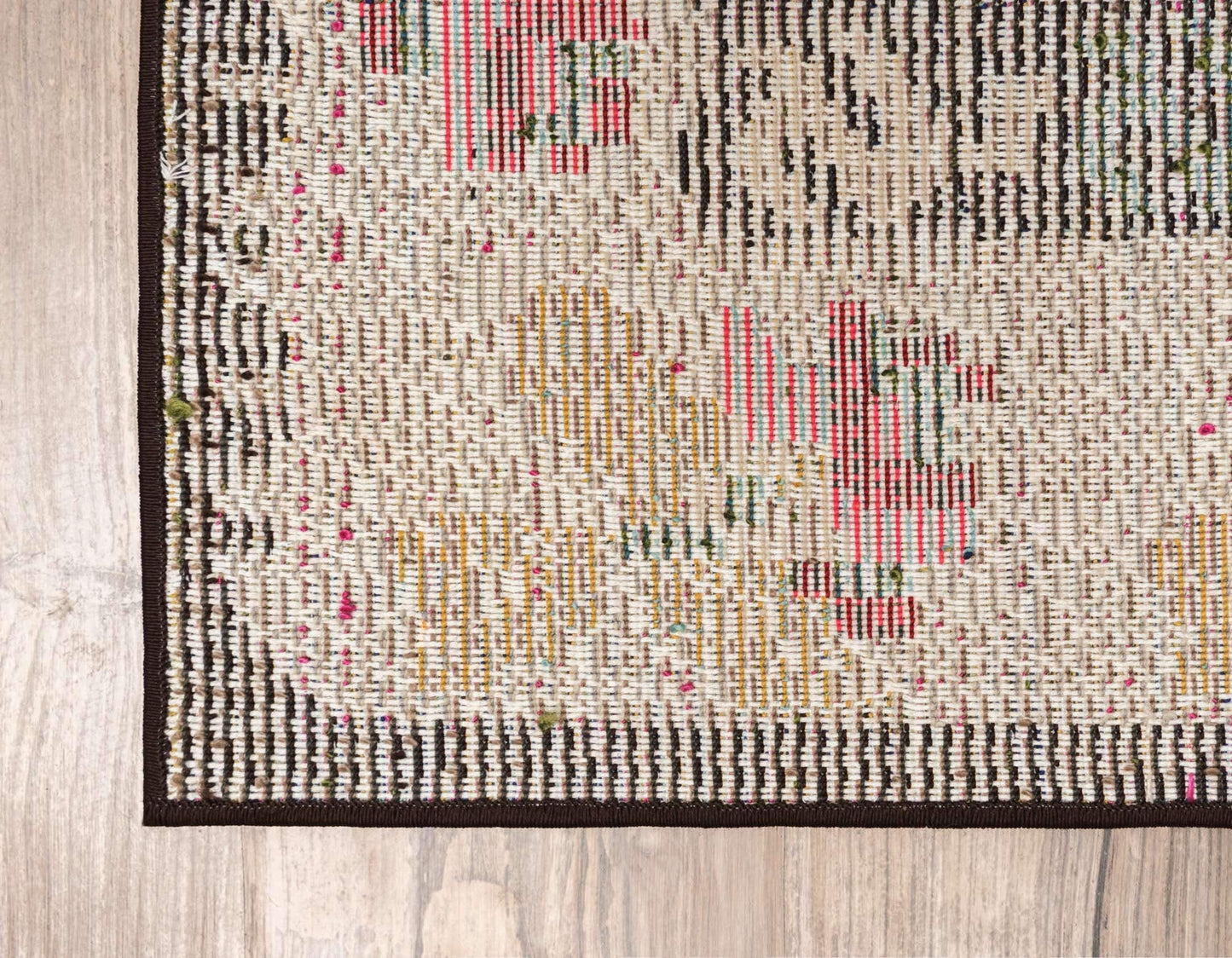 Unique Loom Sedona Collection Southwestern, Geometric, Border, Over-Dyed, Modern, Tribal, Abstract Area Rug (5' 0 x 8' 0 Rectangular, Multi/Beige)