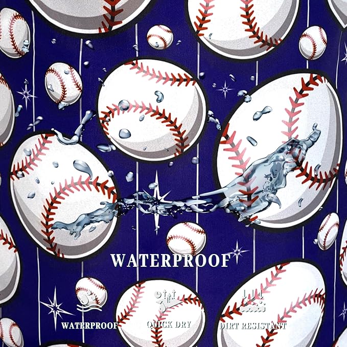 Baseball Pattern Laundry Basket Baseball Laundry Hamper Foldable Oxford Cloth Sports Funny Tote Bag Clothes Toy Storage Bucket For Bathroom/Laundry Storage/Bedroom 18.9 x 16.5 Inch