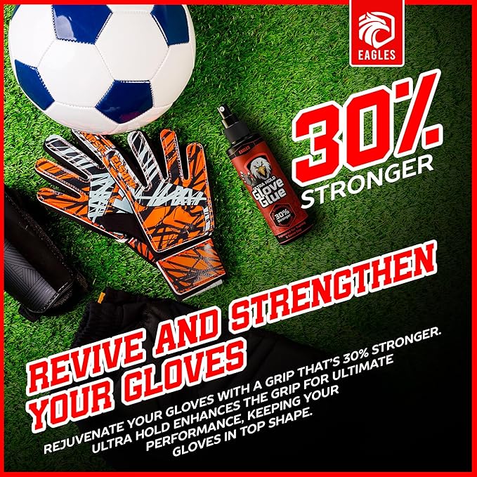 EAGLES Football Glove Grip Spray – Restores Stickiness to Your Gloves - Goalkeeper Glove Grip Spray - Boosts Stickiness and Performance of Soccer Goalie Gloves - Goalie Accessories