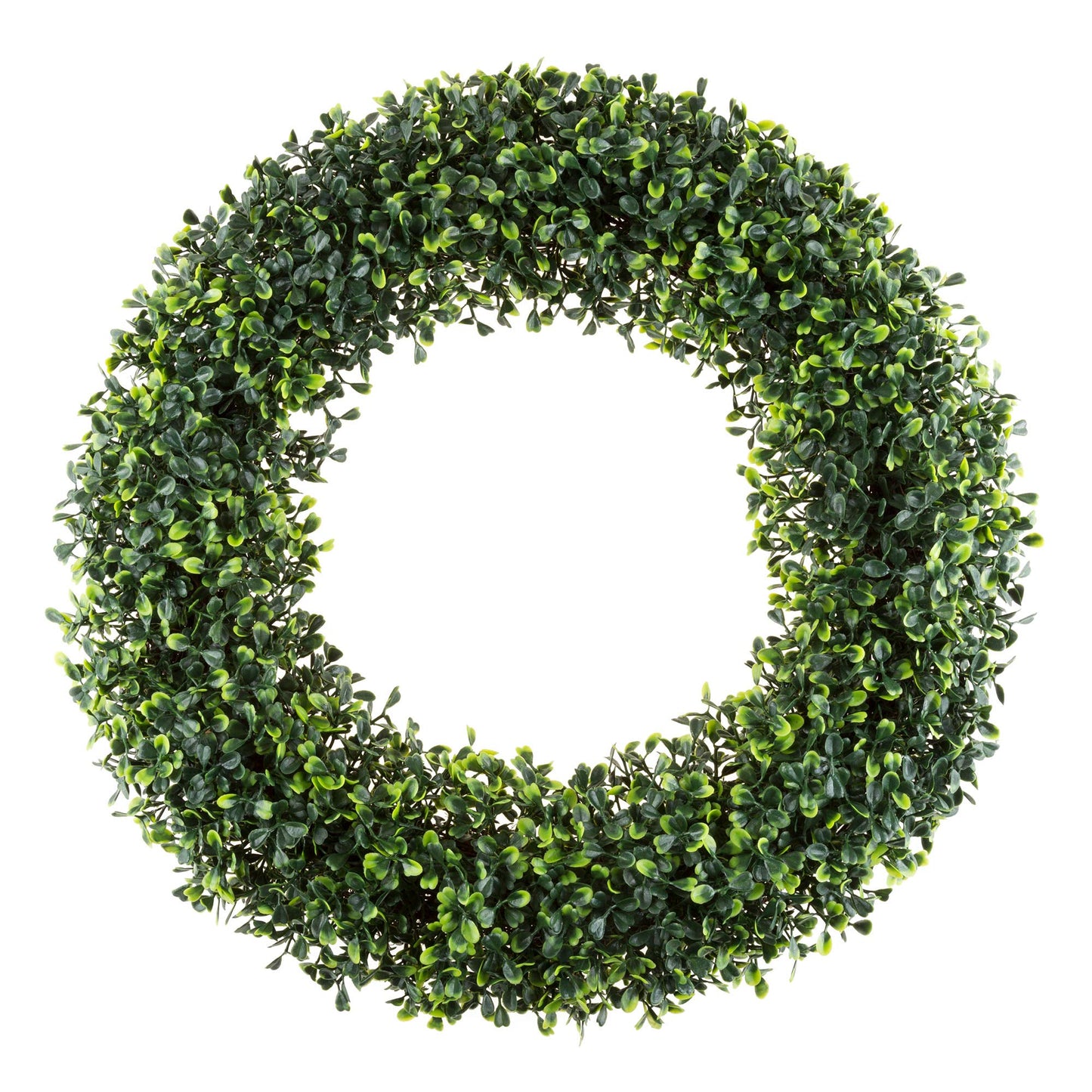 Pure Garden 19.5-Inch Boxwood Wreath - Round UV Resistant Artificial Spring, Summer, Fall, or Winter Wreath - Indoor/Outdoor Wreaths for Front Door