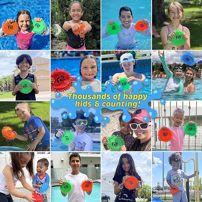 Beach Games Flying Disc Pool Toy: 2 Pack Water Discs for Kids - Soaks The Target On Impact - Best Outdoor Swimming Pool Toys for Kids - Fun Beach Games & Soft Toy Water Toys Ages 4-8 8-12 +