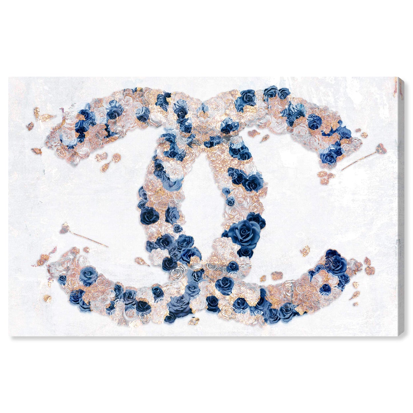 The Oliver Gal Artist Co. Fashion and Glam Wall Art Canvas Prints 'Dreaming of Classic Beauty Navy'