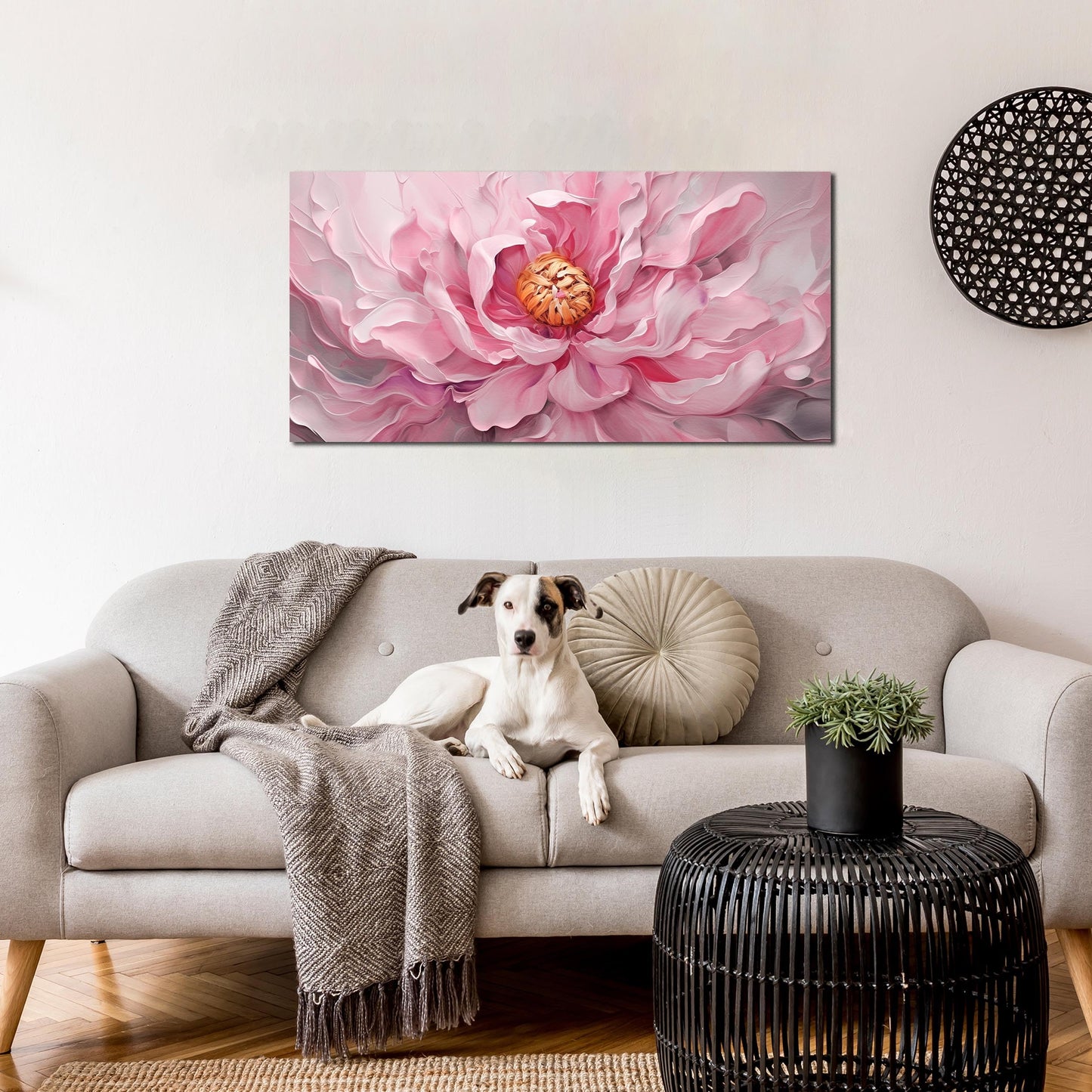 Prepeyssee Floral Wall Art for Living Room Pink Wall Art Large Botanical Artwork for Bedroom Office Teen Girl Room Decor Canvas Prints 20x40 Inch