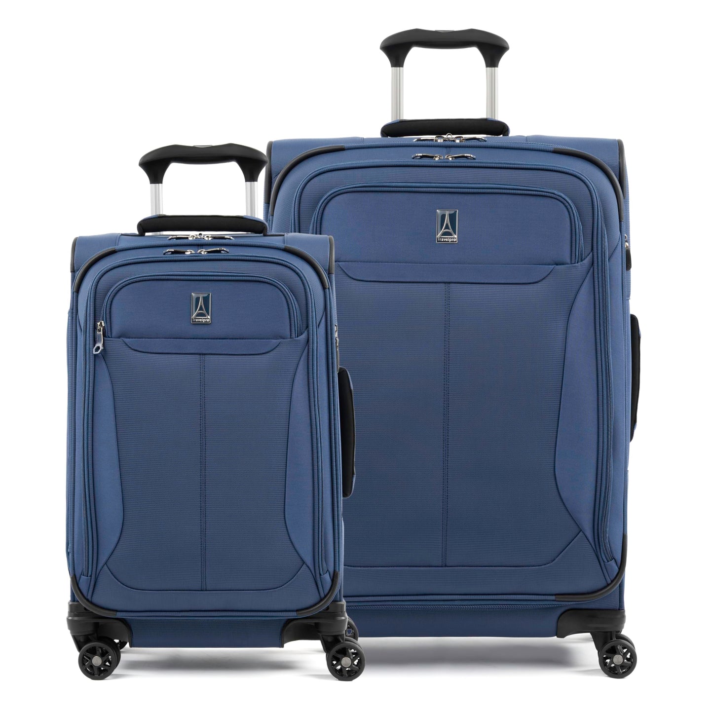Travelpro Tourlite Softside 2-Piece Set, Expandable Luggage, 4 Spinner Wheels, Lightweight Suitcase, 21" Carry-On, 25" Checked Medium, Blue