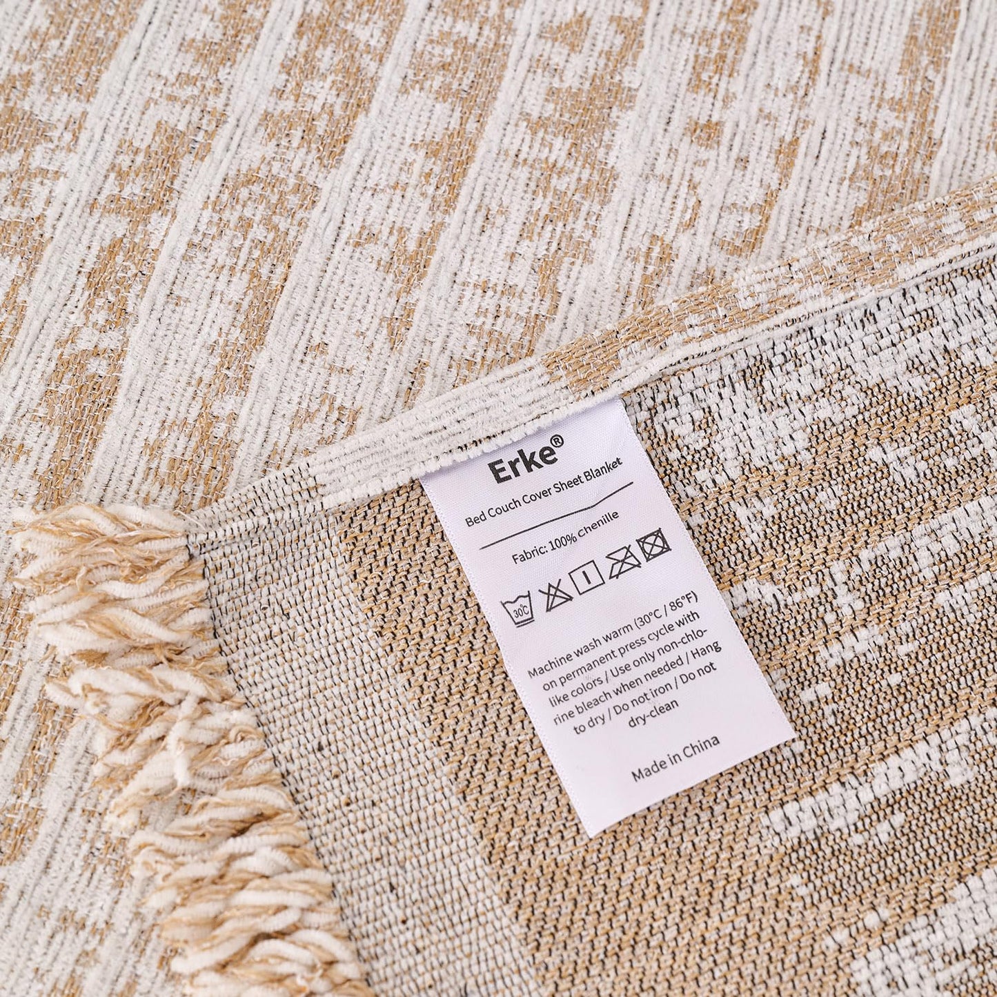 Erke Couch Cover Sheet Blanket, 3-Seat Standard Size Sofa Cushion Slip Covers, L Shape Sectional Furniture Decor Protector, Machine Washable Chenille Slipcover for Pets Dogs Cats