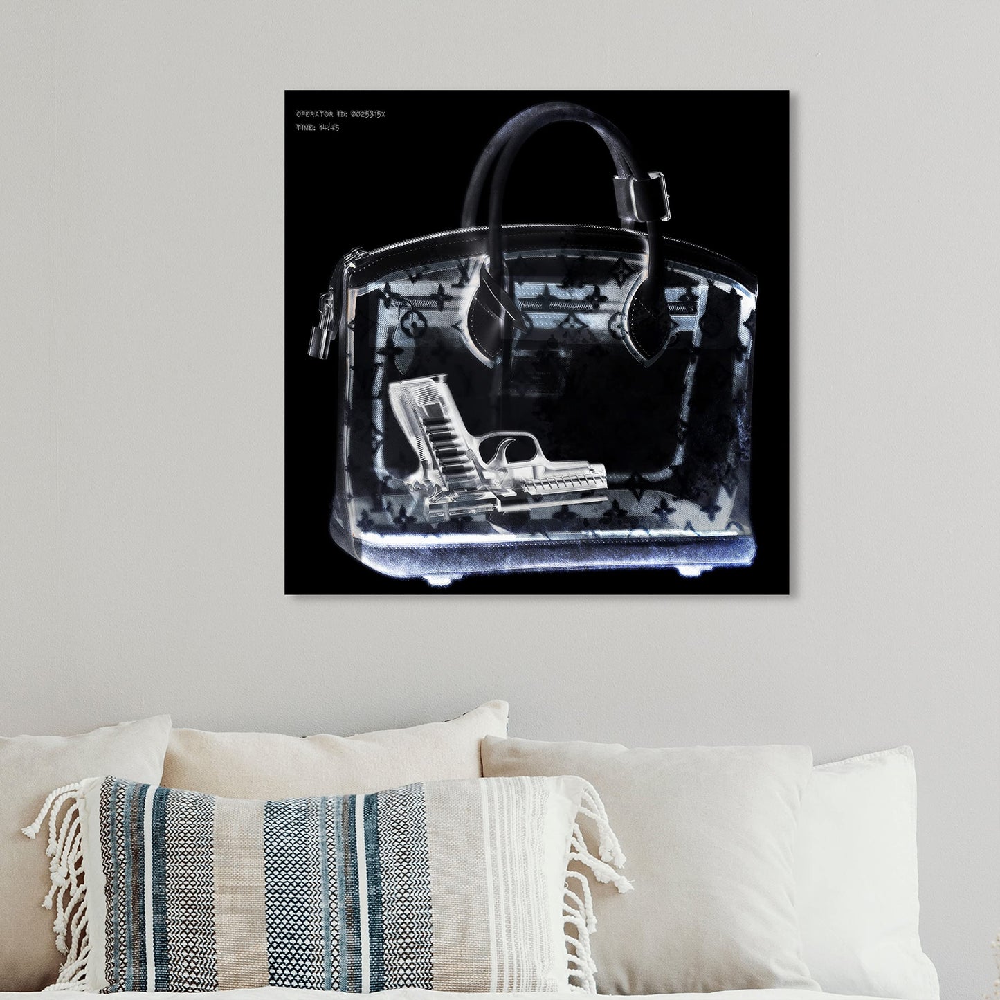 The Oliver Gal Artist Co. Fashion and Glam Contemporary Canvas Art - Couture X Ray, Wall Art for Living Room, Bedroom, and Bathroom, 12 in x 12, Black and White Home Decor