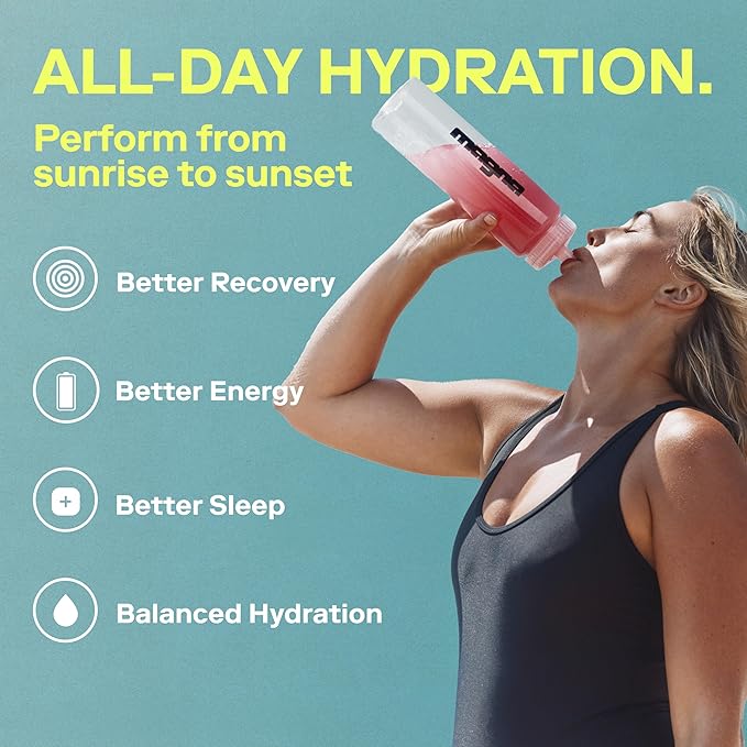 Magna Electrolyte Powder Drink Mix for Hydration, Energy & Focus Support with Magnesium L Threonate, Sodium, Potassium, Vitamin D, B6 & B12, Sugar Free, Unflavored, 14 Servings