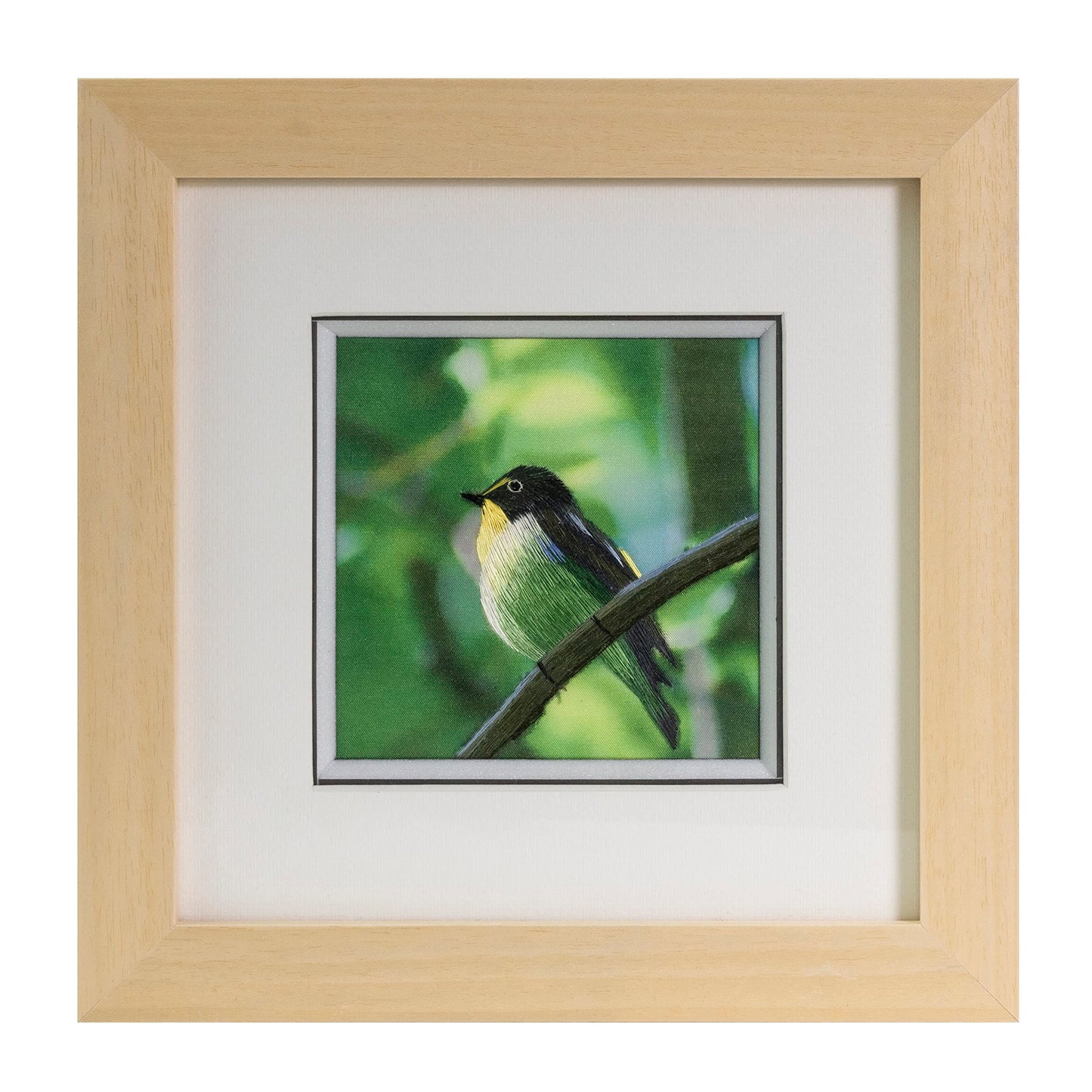 Ebherys Hunan Hand Embroidery Artwork, Handmade Paintings with Wood Frame Hanging on the wall as Room Decoration Home Accessories, Meaningful Gifts for Mother Daughter and Friends (Robinbird)