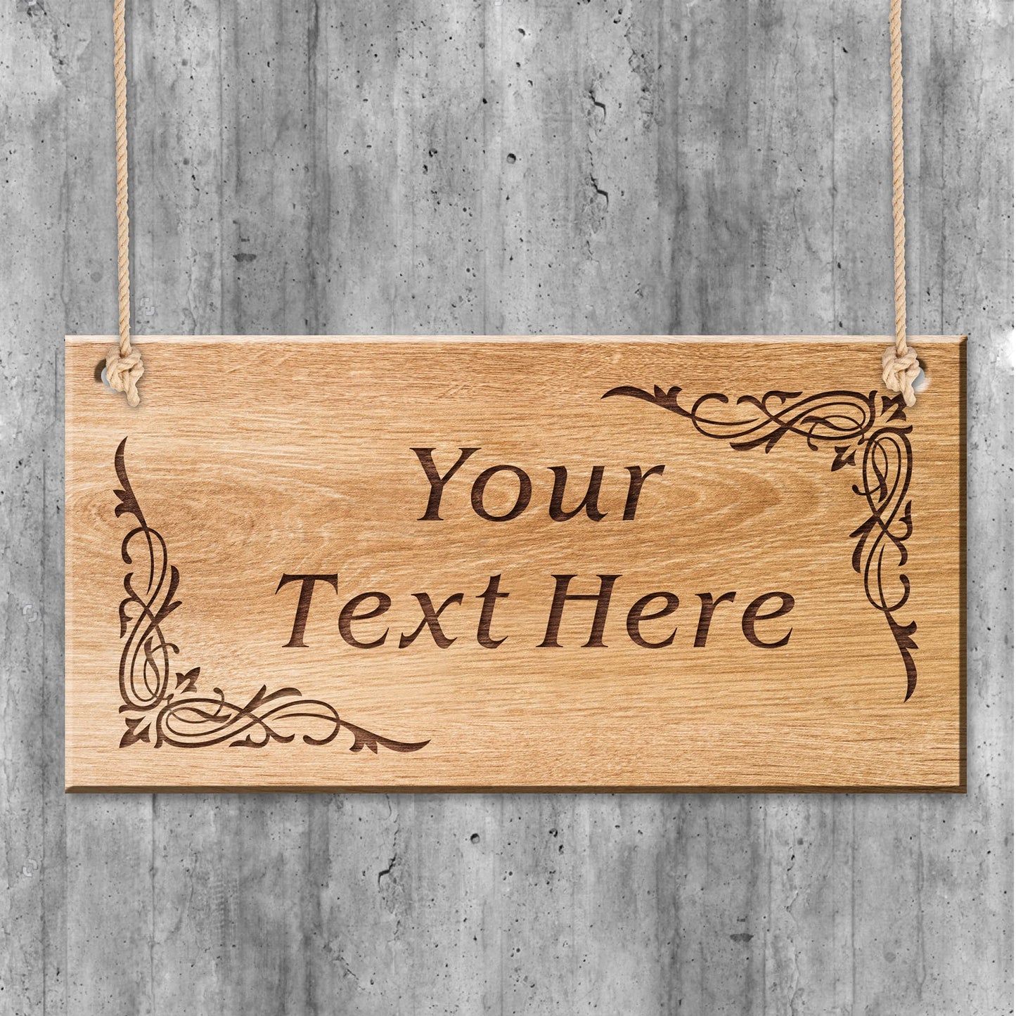 Personalized Signs Plaques Wooden Signs Custom Door Sign Engraved Wooden Garden Sign Wall Decoration for Front Door Home Garden (Design 2)