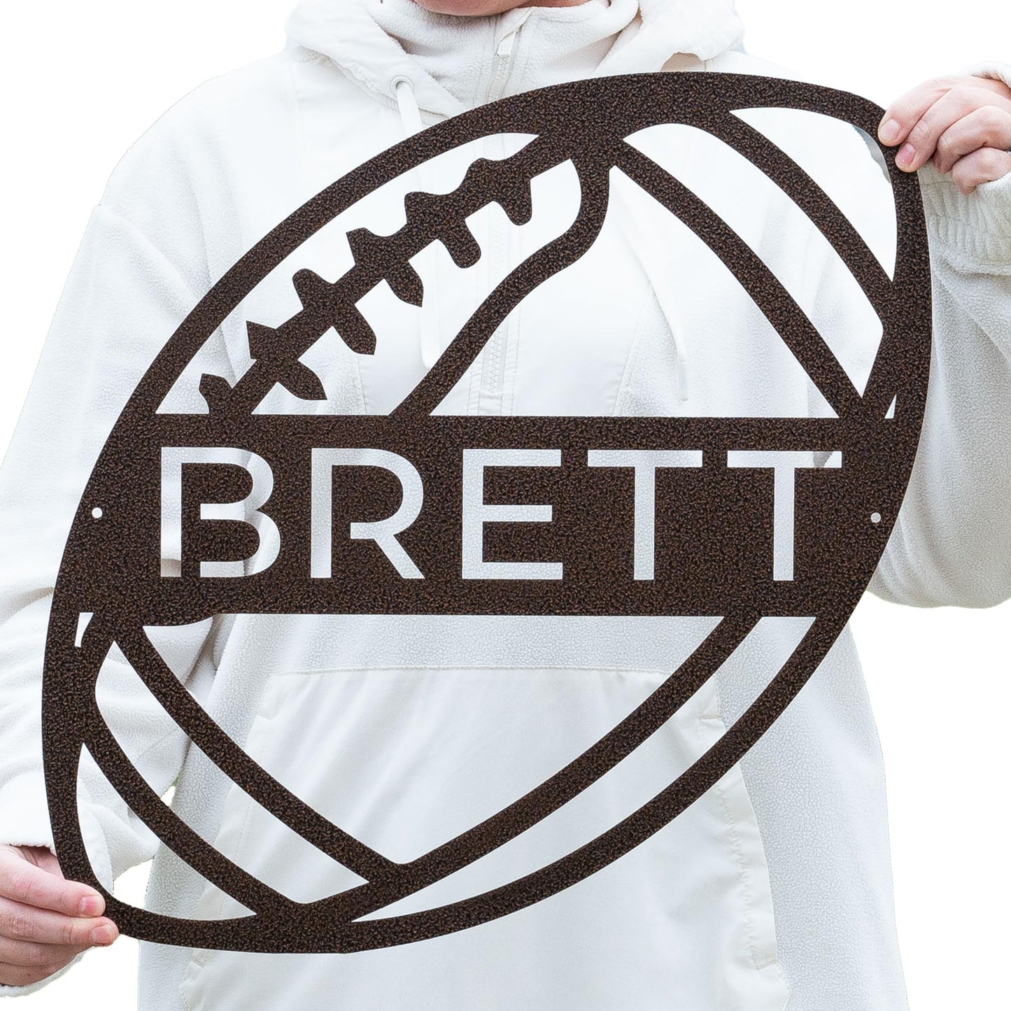 Personalized USA Football Team Metal Wall Art, Sports Team Football Name Sign, Gift For US Football Players, Sports Wall Art