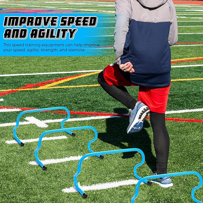 Wettarn 12 Pcs 9" Speed Training Agility Hurdles for Athletes Reliable Training Hurdle Plyometric and All Purpose Practice Equipment for Soccer Basketball Football