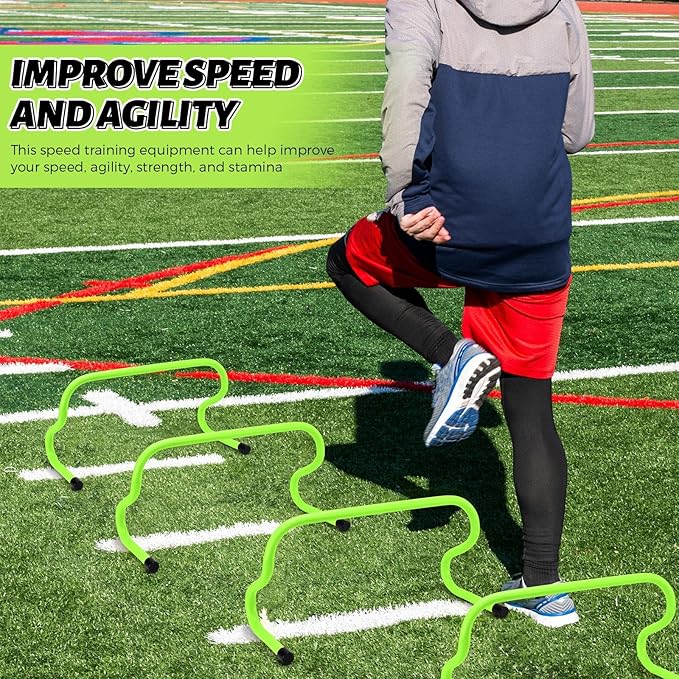 Wettarn 12 Pcs 9" Speed Training Agility Hurdles for Athletes Reliable Training Hurdle Plyometric and All Purpose Practice Equipment for Soccer Basketball Football
