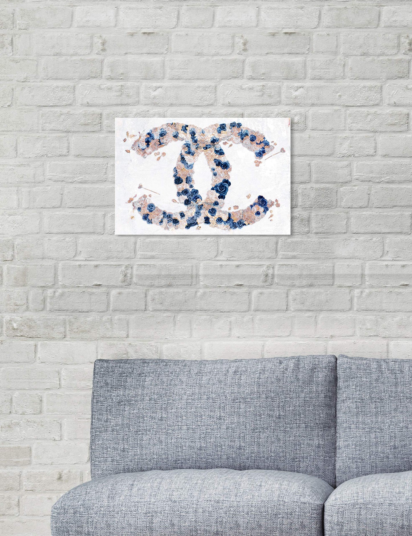 The Oliver Gal Artist Co. Fashion and Glam Wall Art Canvas Prints 'Dreaming of Classic Beauty Navy'