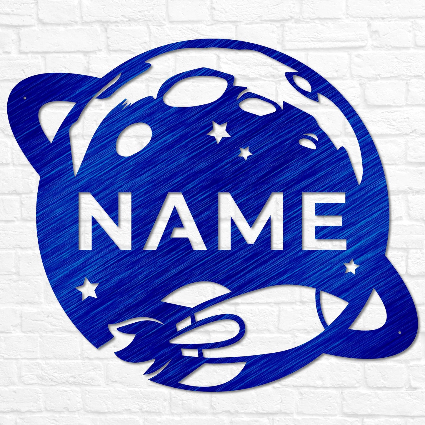 Metal Outer Space Name Decor | Outer Space Nursery Personalized Name Sign, Astronaut Space Wall Art, Outer Space Galaxy Nursery, Rocketship Decor