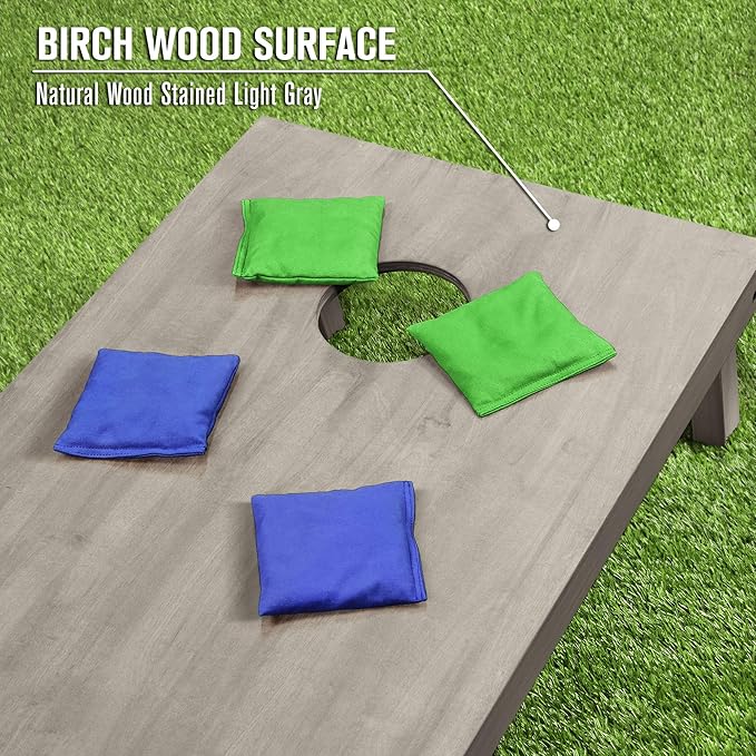 GoSports 4 ft x 2 ft Regulation Size Wooden Cornhole Boards Set - Includes Carrying Case and Bean Bags (Choose Your Colors) Over 100 Color Combinations
