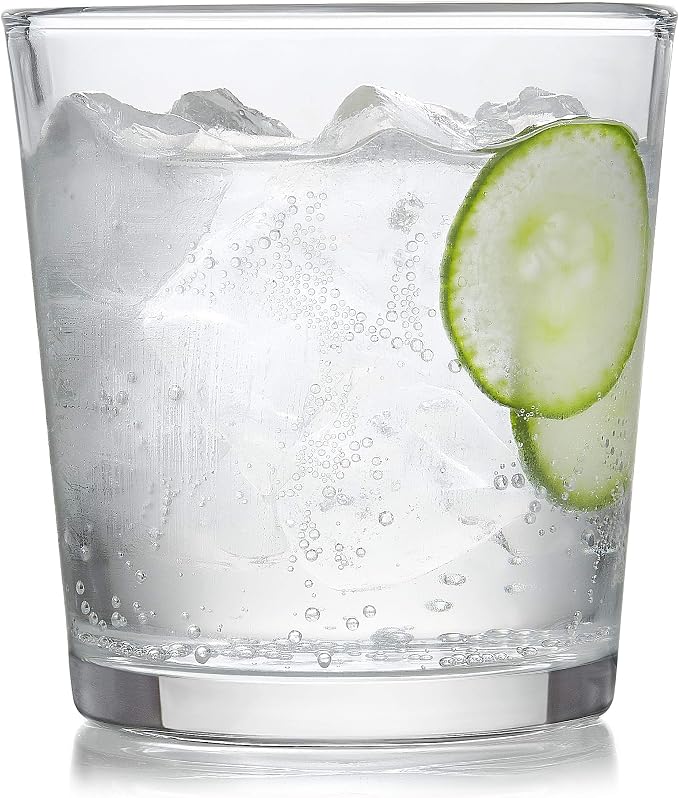 Libbey Preston Tumbler and Rocks Glass Cups Set, All Purpose Everyday Drinking Glasses Set of 16, Glassware Drinking Glasses for Birthdays, Dinners