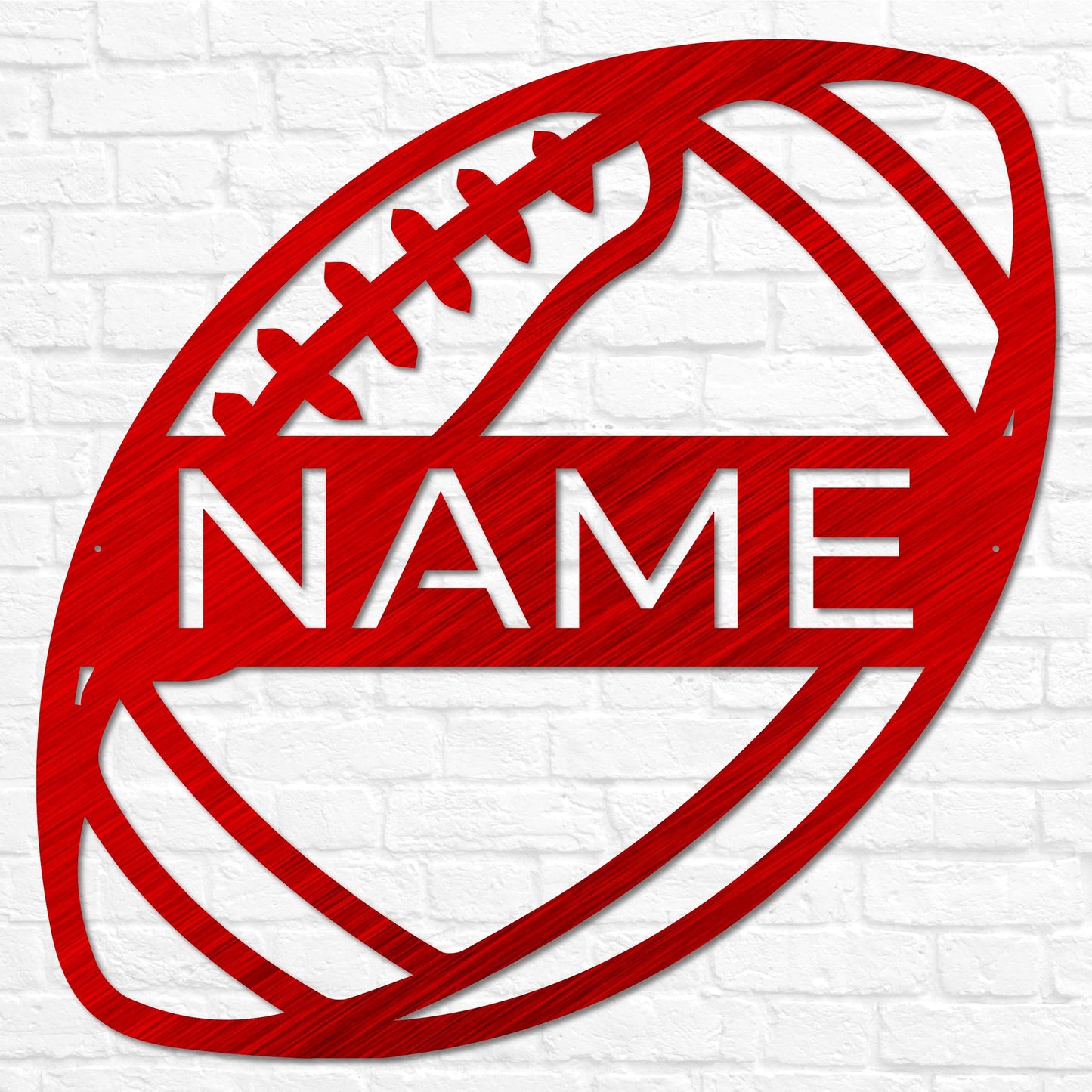 Personalized USA Football Team Metal Wall Art, Sports Team Football Name Sign, Gift For US Football Players, Sports Wall Art