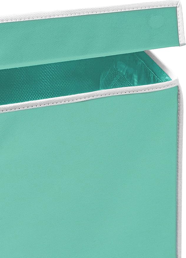 Simple Houseware Double Laundry Hamper with Lid and Removable Bags, Turquoise