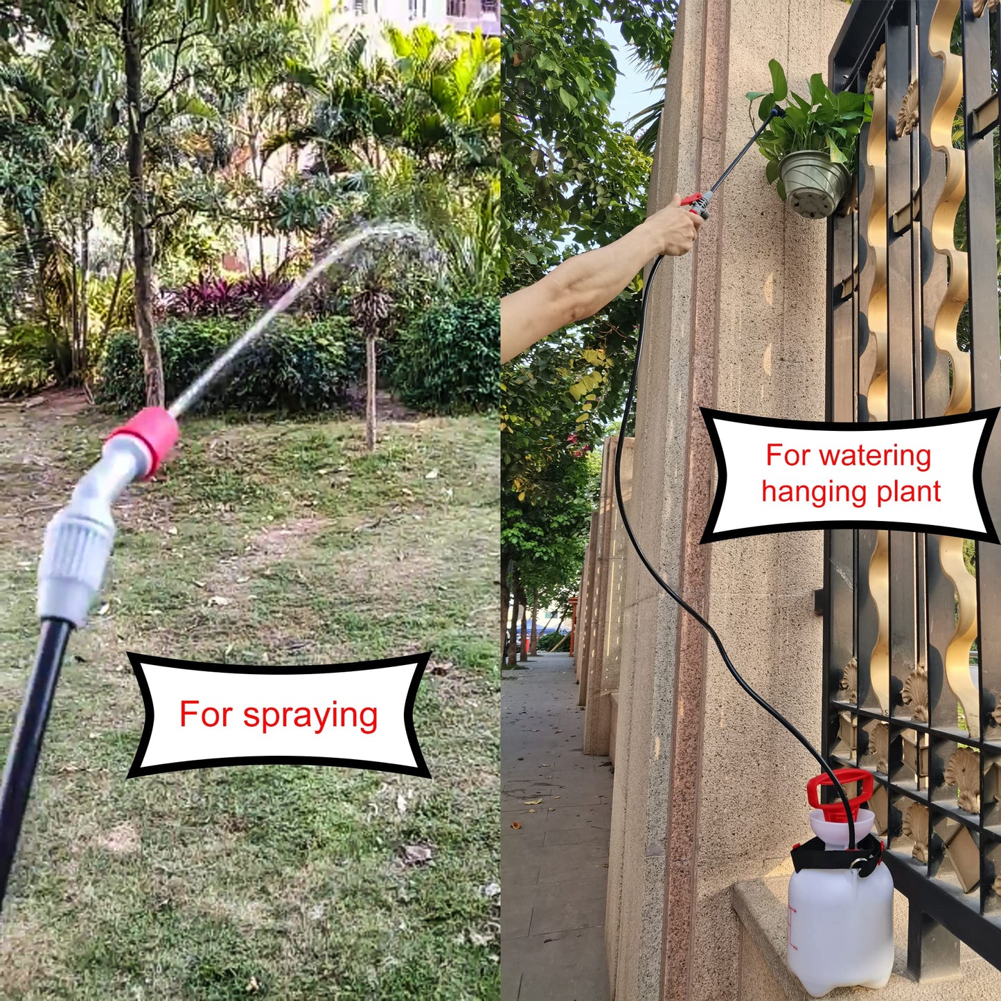 ePizdiz Watering Can Device for Watering Hanging Plant Basket Hard to Reach High Plant Watering Bottle Sprayer for Indoor or Garden 2L(0.5Gal)