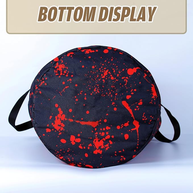 Blood Splattered Laundry Basket Blood Pattern Foldable Oxford Cloth Funny Tote Bag Laundry Hamper Clothes Storage Bucket Organizer For Bathroom/Laundry Storage/Bedroom 18.9x16.5 Inch