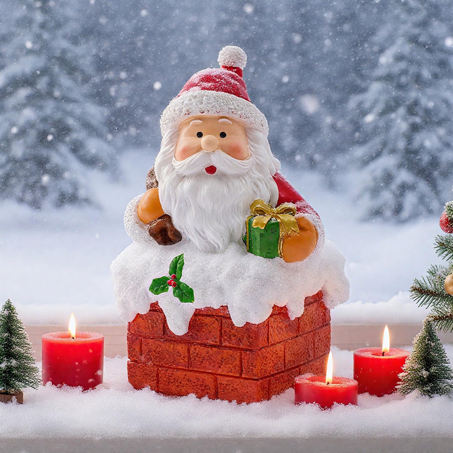 Christmas Santa Claus Decoration for Home, 6.7in Holiday Figurine,Christmas Gift For Mom，GrandMom，Friends