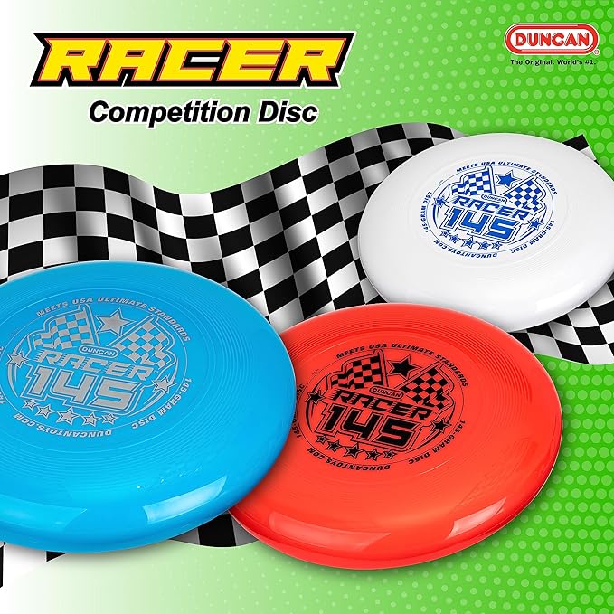 Duncan Racer 145G Weighted Flying Disc - Ultimate Disc for Junior Division, Best for Beach and Outdoor Games, Blue