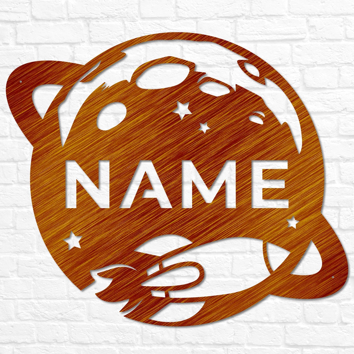 Metal Outer Space Name Decor | Outer Space Nursery Personalized Name Sign, Astronaut Space Wall Art, Outer Space Galaxy Nursery, Rocketship Decor