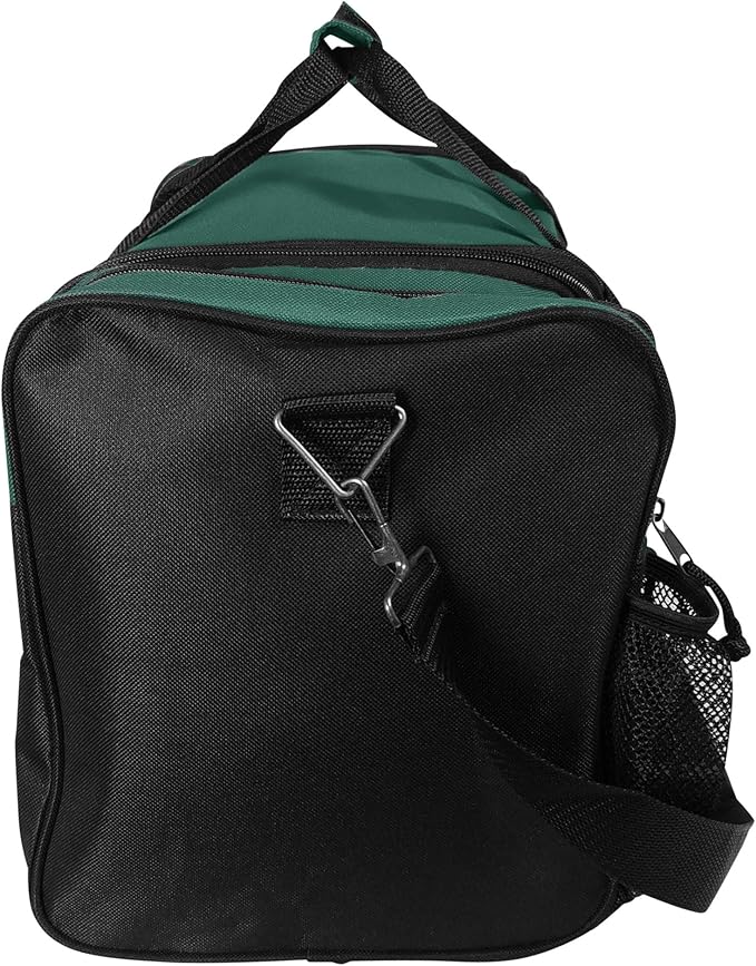 DALIX 17" Duffle Bag Dual Front Mesh Pockets (Black Gold Gray Dark Green Navy Blue Maroon Royal Blue Orange Pink Purple Red White