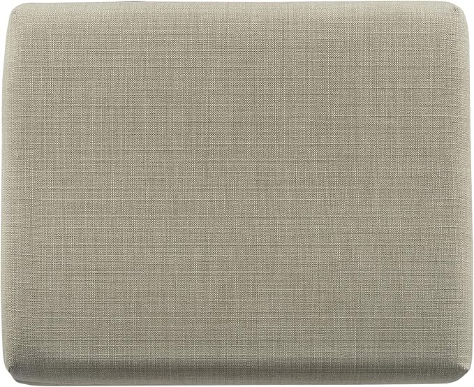 Spatial Order Home Decor | Upholstered MediumRectangular Storage Ottoman | Hinged Lid Ottoman with Storage for Living Room & Bedroom, Tan