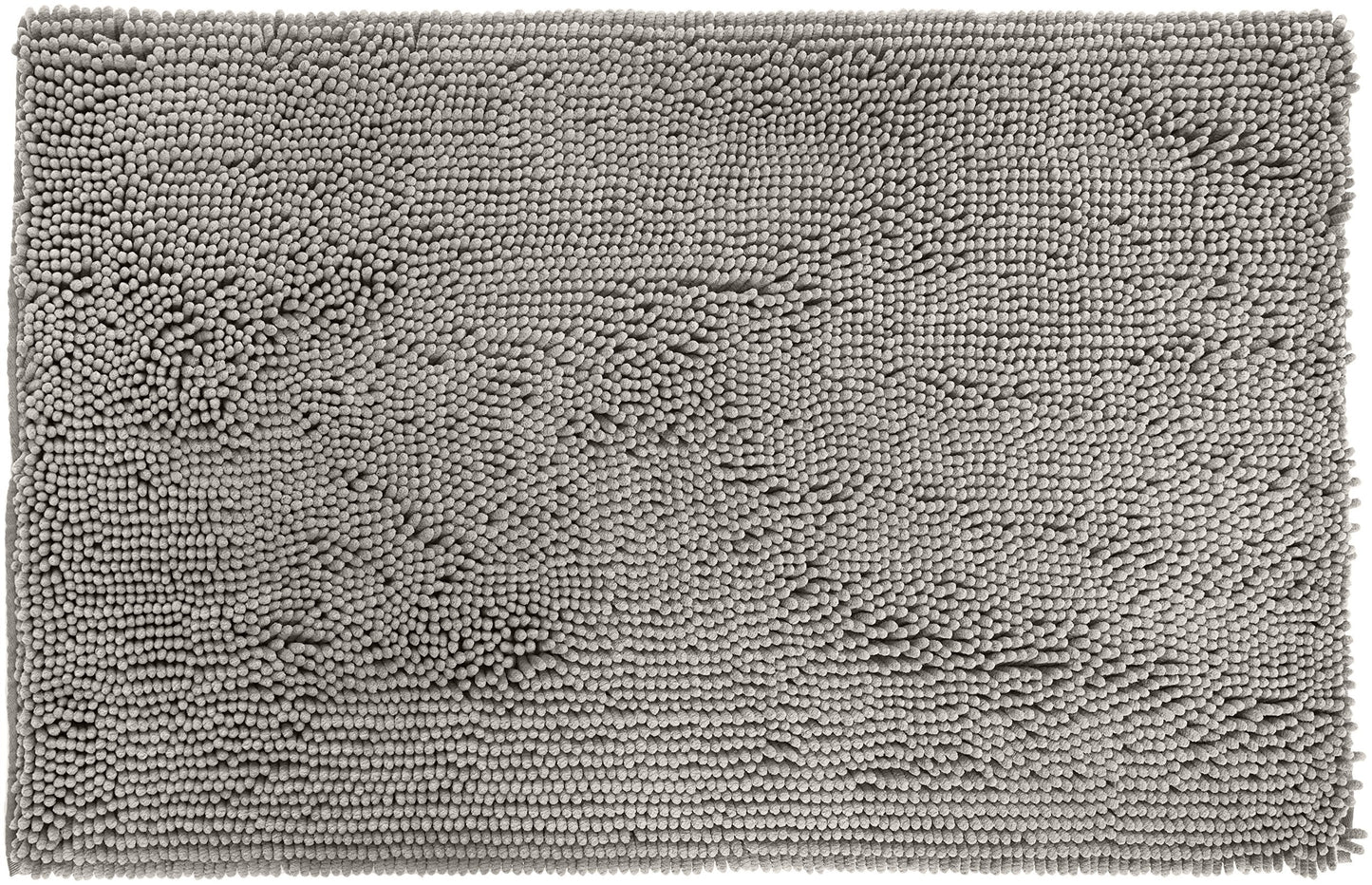 Amazon Basics Platinum Bathroom Rug Mat, Ultra Absorbent Plush Shag, Non-Slip, Quick Drying, Machine Washable, 21" x 34"